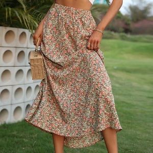 floral midi skirt